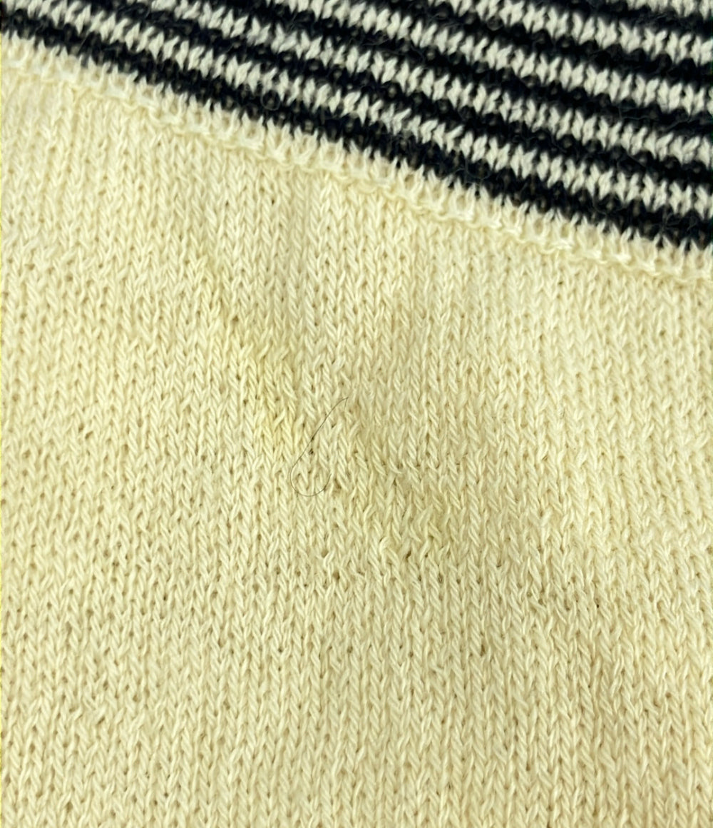 CHANEL 半袖 ボーダー ニットワンピース ココマーク P45686K05711 レディース SIZE 38 (M) シャネル