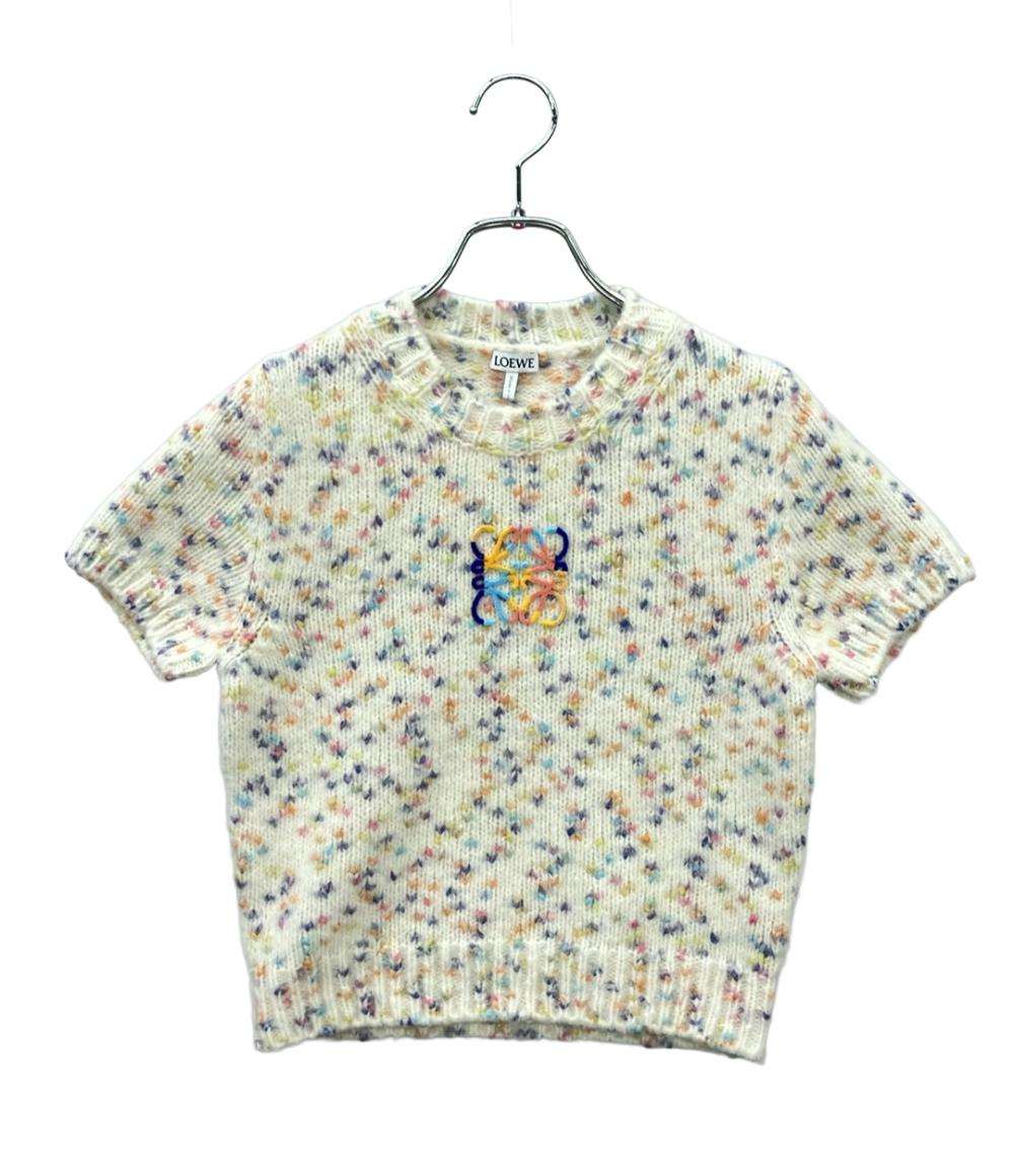 LOEWE 半袖ニット ショートスリーブ セーター ウール アルパカ ブレンド S359Y55K26 レディース SIZE M ロエベ