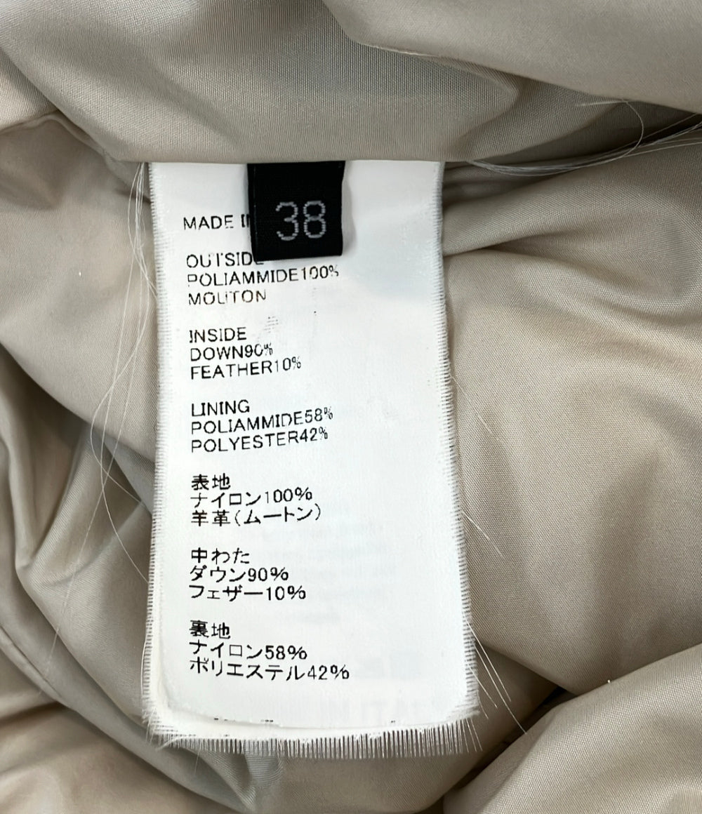EMMETI ムートンダウンジャケット レディース SIZE 38 (M) エンメティ
