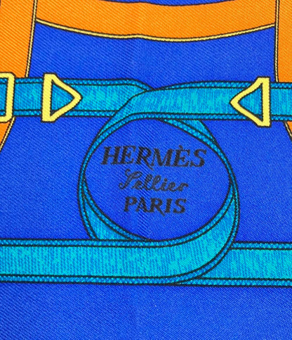 美品 エルメス スカーフ プチカレ シルク100% 黄金の拍車 Eperon d’or レディース HERMES