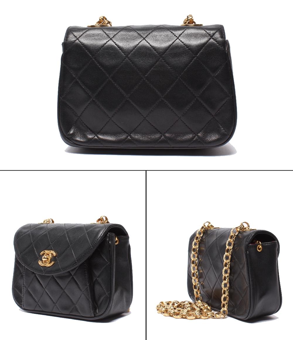 CHANEL チェーンショルダーバッグ ミニマトラッセ ゴールド金具