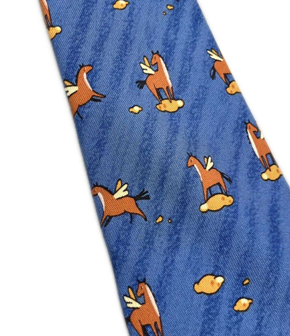 HERMES ネクタイ シルク100% メンズ エルメス