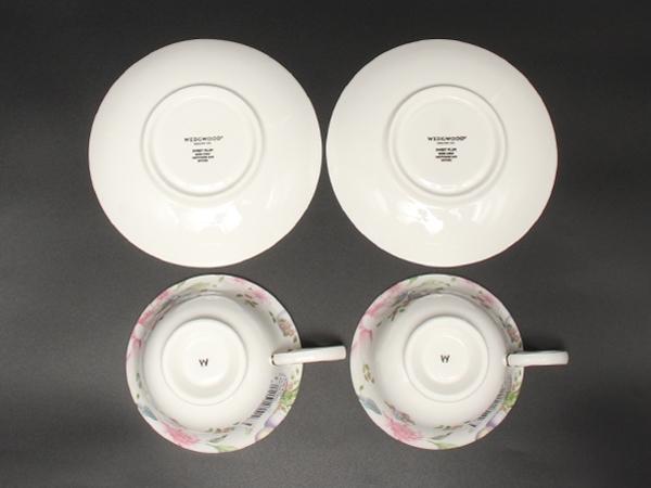 美品 WEDGWOOD カップ＆ソーサー 2客セット ペア スウィートプラム