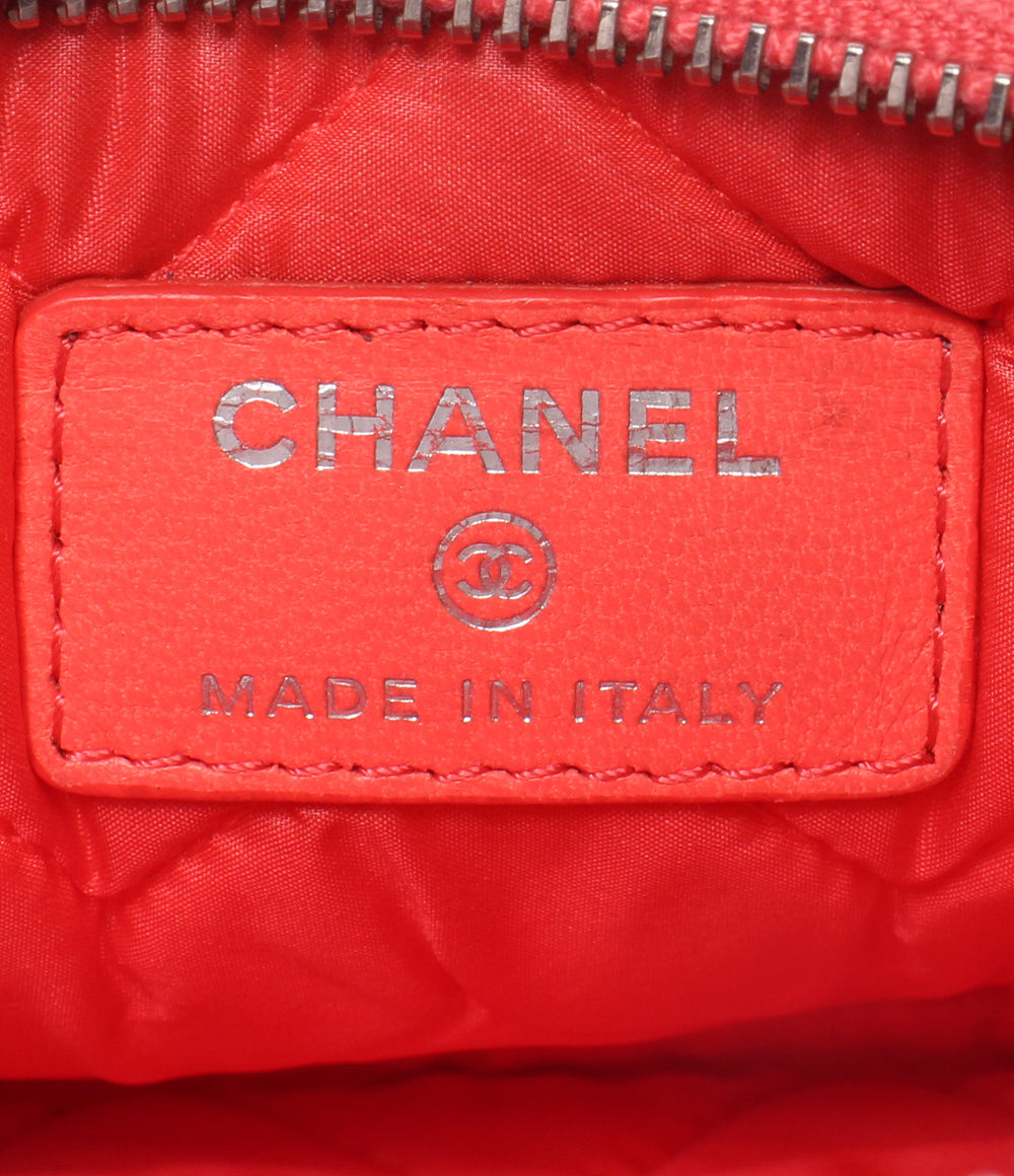 CHANEL ポーチ Vステッチ シルバー金具 22番台 レディース シャネル