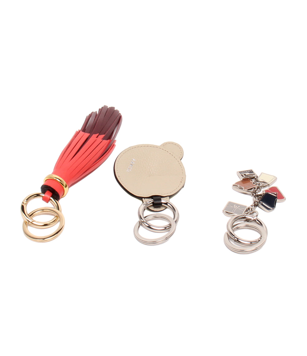 美品 LANCEL キーリング チャーム キーホルダー 3点セット レディース ランセル