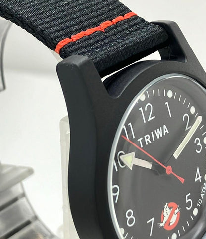 美品 TRIWA 腕時計 ゴーストバスターズ クオーツ ブラック GBOP02 ユニセックス トリワ