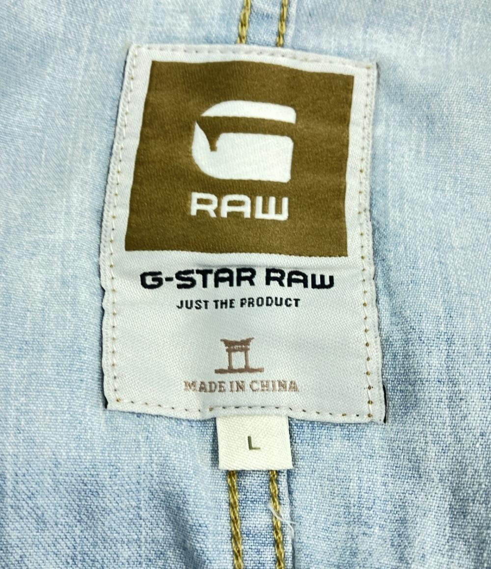 ジースターロー デニムシャツ コバンシャツ 軽量 ダメージ メンズ SIZE L (L) G-STAR RAW