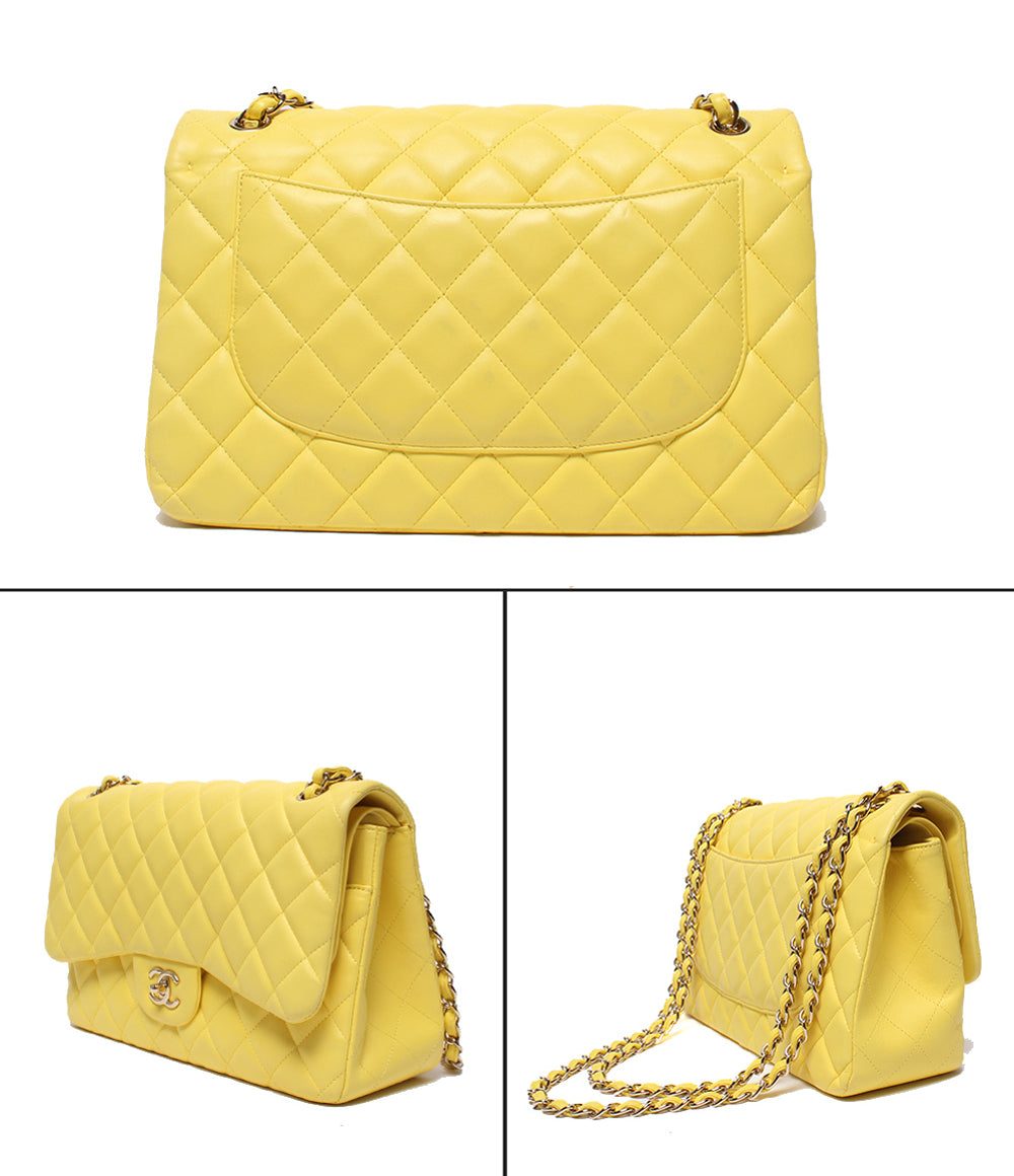 CHANEL チェーンショルダーバッグ ゴールド金具 ダブルチェーン ダブルフラップ デカマトラッセ レディース シャネル