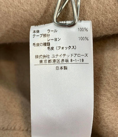 Drawer ウールケヌキファーカフスノーカラーコート レディース SIZE 38 (S) ドゥロワー