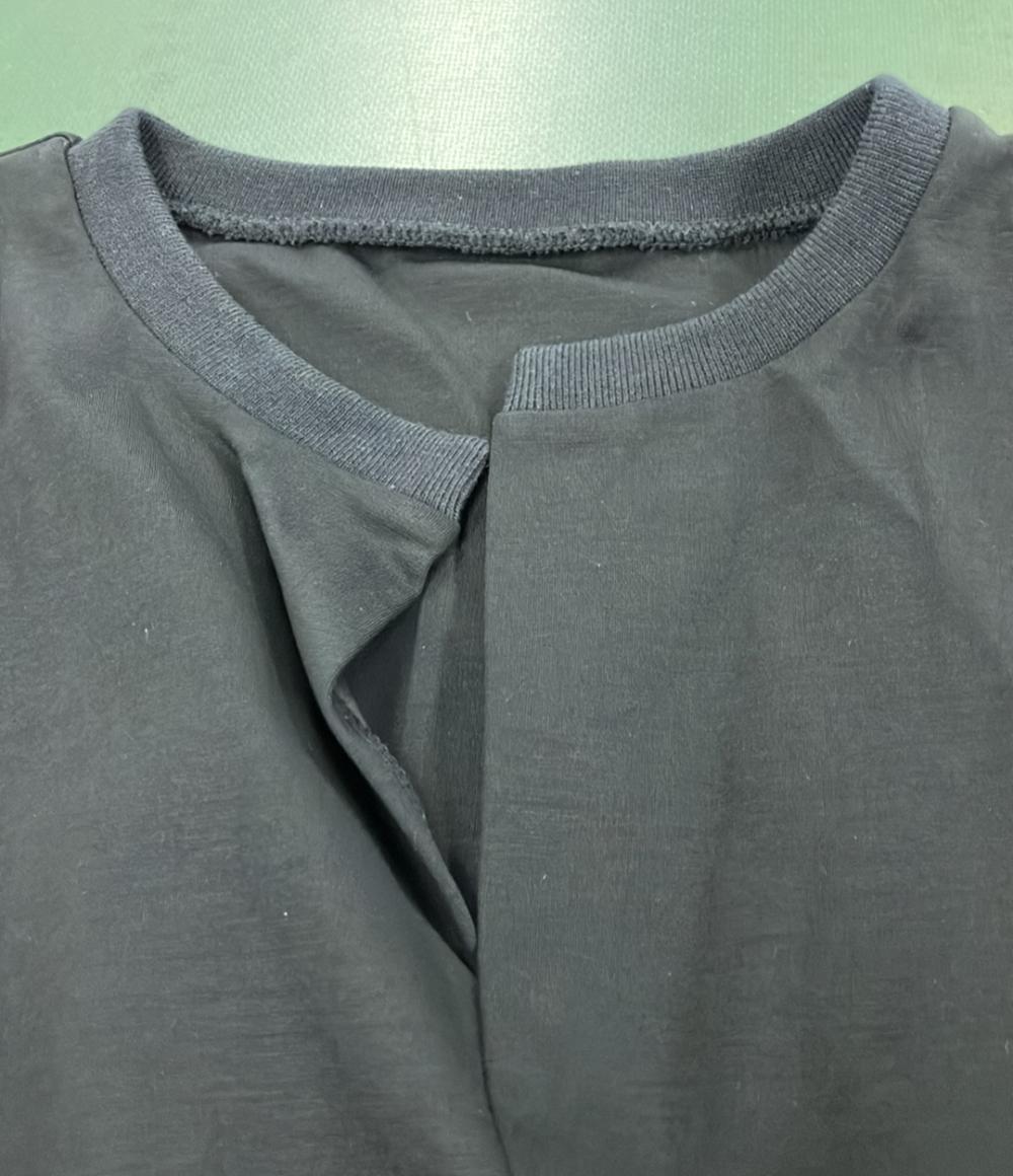 美品 オブリ ナイロンヘンリーネックノースリーブブラウス レディース SIZE F OBLI