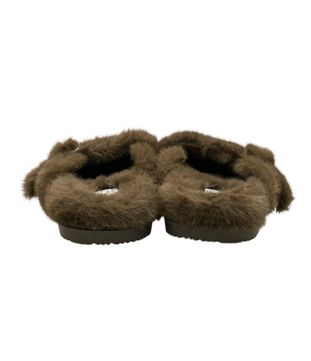 美品 BEACH by Matisse サンダル スリッパ  FAUX FUR レディース SIZE 7 ビーチ バイ マティス