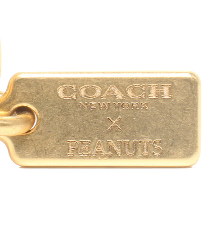 COACH PEANUTS キーホルダー キーリング メタルチャーム ベア クマ チャーリーブラウン レディース コーチ ピーナッツ