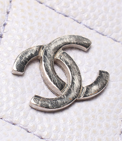 CHANEL コインケース シルバー金具 マトラッセ キャビアスキン 31番台 ココマーク レディース シャネル