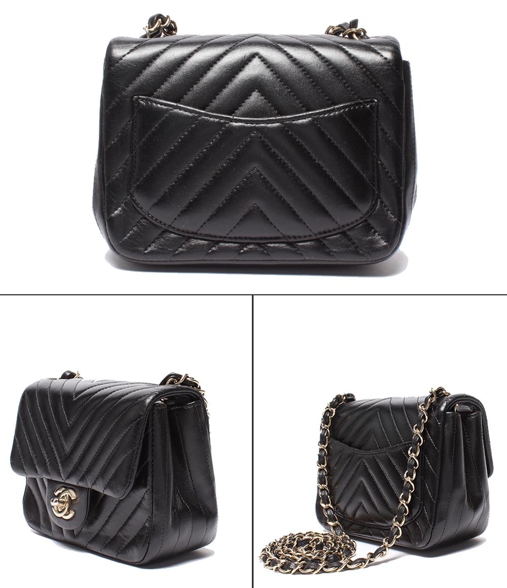 CHANEL チェーンショルダーバッグ ミニマトラッセ Vステッチ シングル