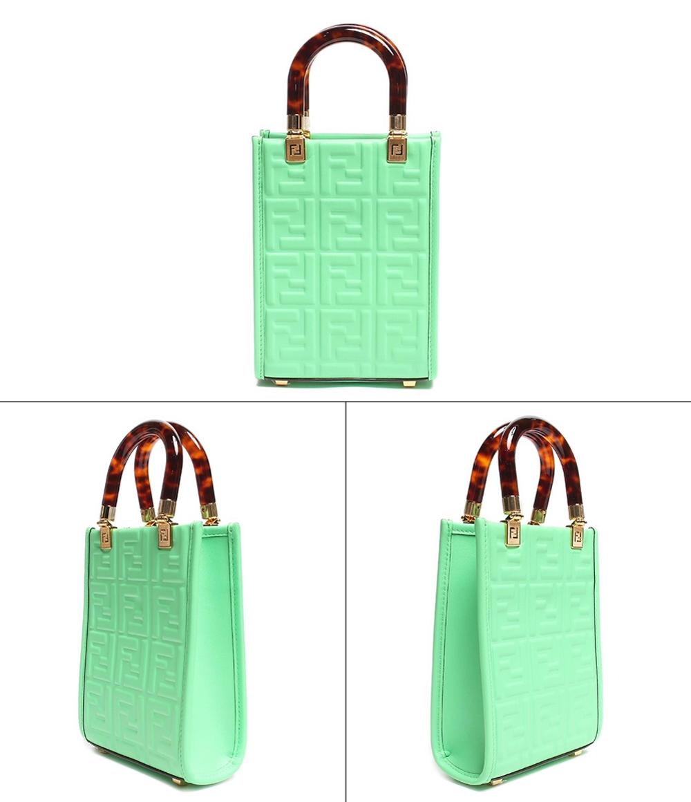 美品 フェンディ 2wayレザーハンドバッグ ゴールド金具 SUNSHINE SHOPPER SMALL EDAMAME カーフレザー 8BS051 AMCI F1K3D レディース FENDI
