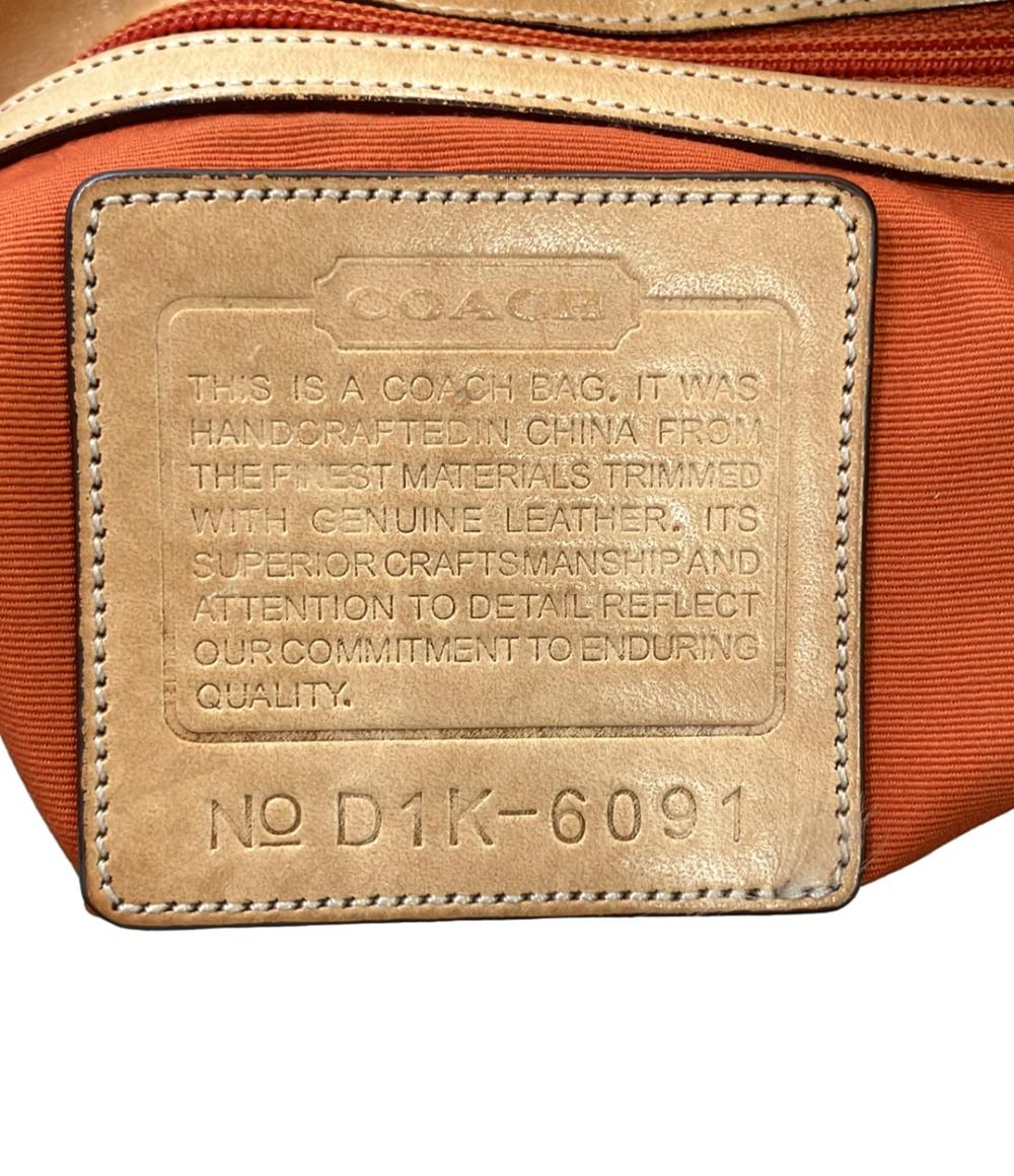 コーチ ワンショルダーバッグ 肩掛け クリップホーボー レザー キャンバス ヌメ革 シグネチャー 6091 レディース COACH