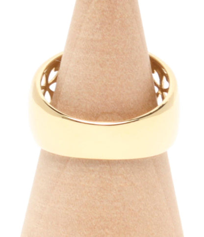 美品 リング 指輪 K18 ダイヤ 0.05ct 透かし彫り 和柄 サクラ レディース SIZE 10号