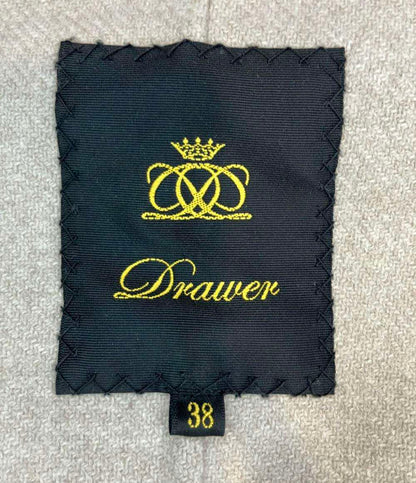 Drawer ベスト レザー オーバーサイズ レザーポケット ジレ 6522-234-0744 レディース SIZE 38 (S) ドゥロワー