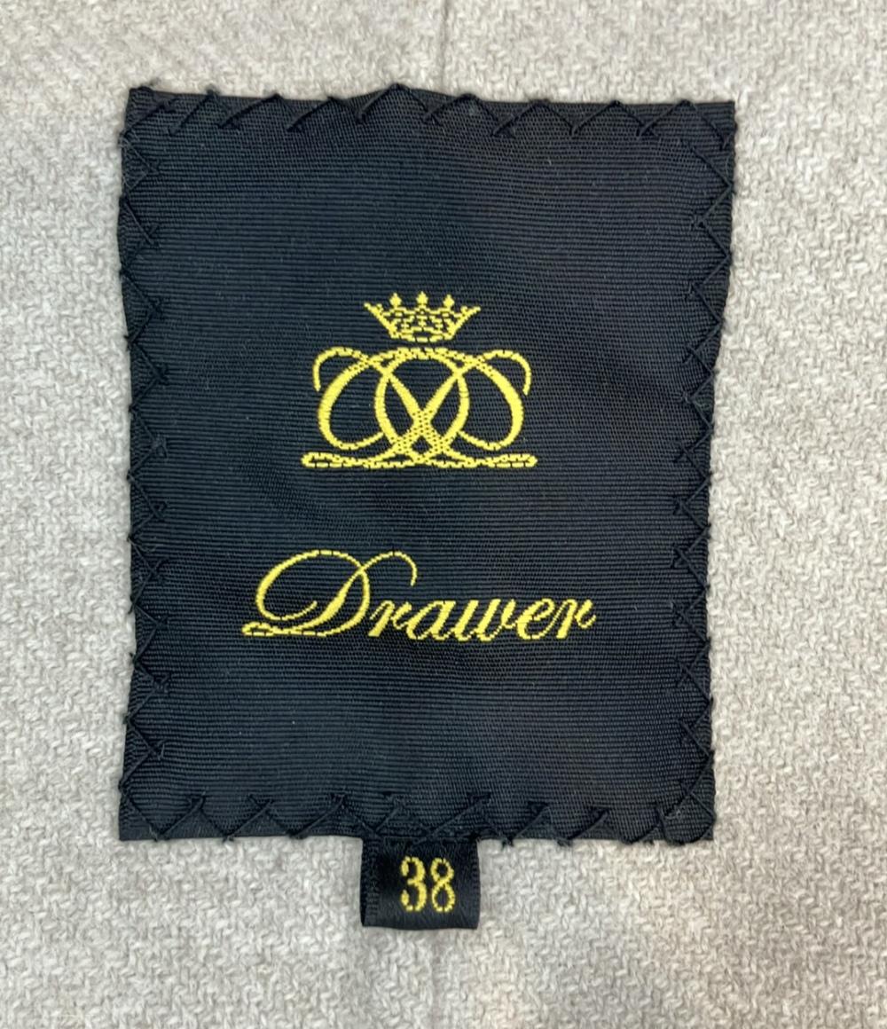 Drawer ベスト レザー オーバーサイズ レザーポケット ジレ 6522-234-0744 レディース SIZE 38 (S) ドゥロワー