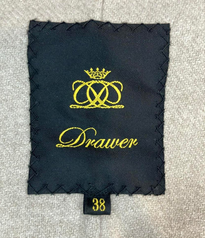 Drawer ベスト レザー オーバーサイズ レザーポケット ジレ 6522-234-0744 レディース SIZE 38 (S) ドゥロワー