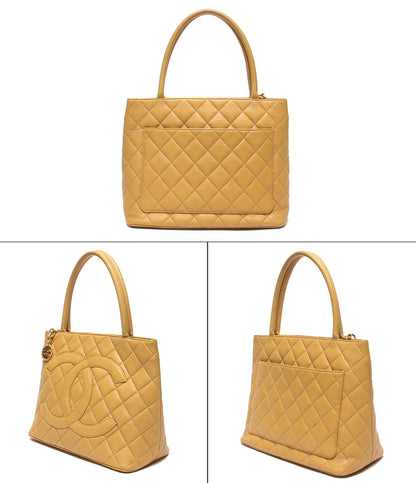 CHANEL トートバッグ ゴールド金具 キャビアスキン 復刻トート メダリオン  5番台 レディース シャネル