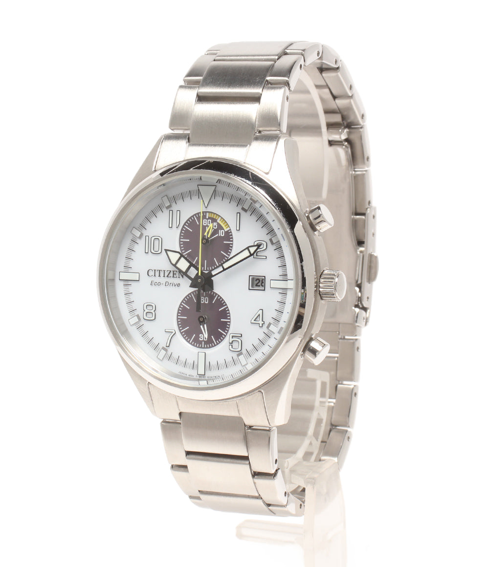 美品 CITIZEN 腕時計 エコドライブ ソーラー ホワイト CA7028-81A メンズ シチズン