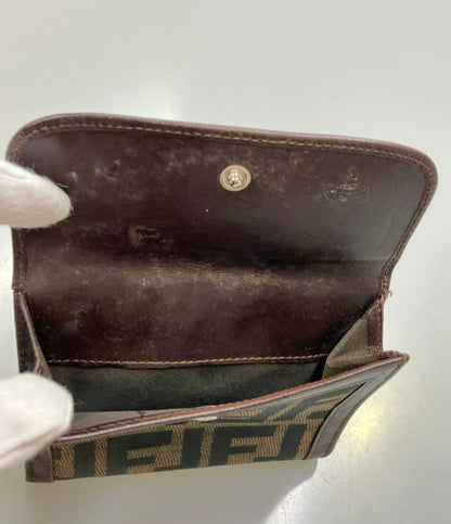 FENDI ダブルホック 二つ折り財布 ズッカ レディース フェンディ