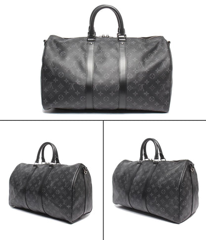 LOUIS VUITTON 2WAYボストンバッグ ショルダーバッグ 斜め掛け キーポル バンドリエール45 モノグラムエクリプス M40569 メンズ ルイ・ヴィトン