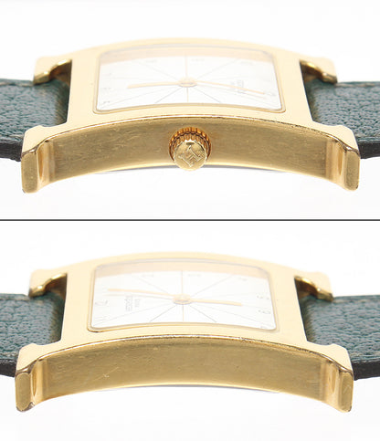 HERMES 腕時計 Hウォッチ ラムサス クオーツ ホワイト RS1.501 レディース エルメス