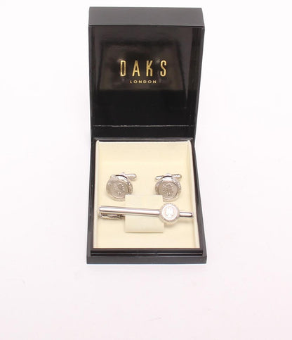 美品 DAKS カフス タイピン タイバー 2点セット メンズ ダックス