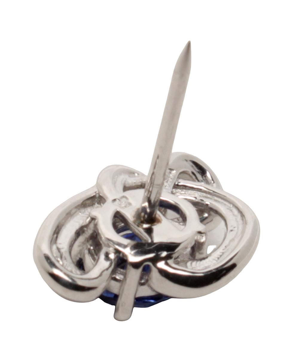 美品 CRESCENT VERT タイピン Pt950 再結晶ブルーサファイア 0.72ct メンズ クレサンベール