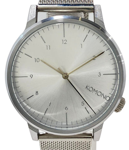 コモノ 腕時計 クオーツ シルバー メンズ KOMONO