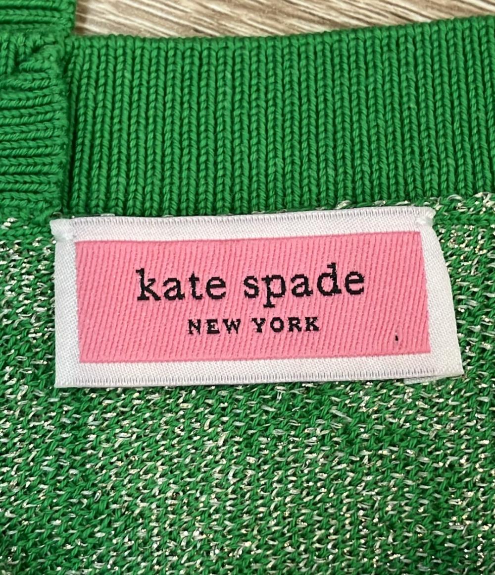 Kate Spade フローラルスペード Vネックニットトップス レディース SIZE XS ケイトスペード