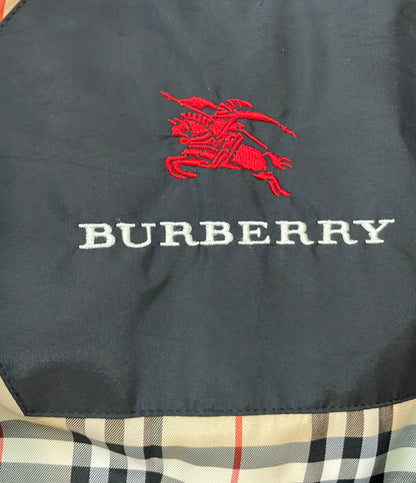 Burberrys 中綿ロングコート 内側ノバチェック フロントジップ マジックテープ フード付き レディース SIZE 9AR (M) バーバリーズ