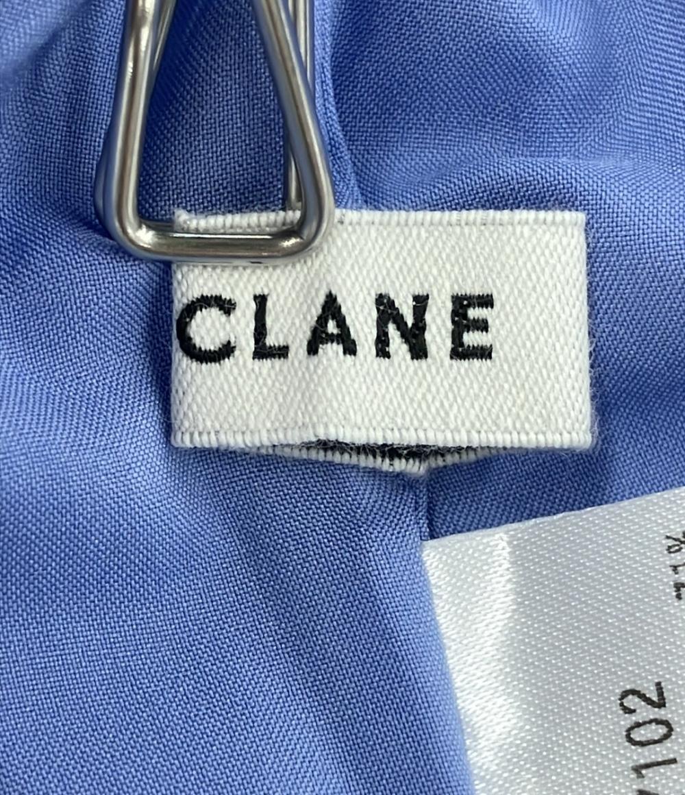 美品 クラネ ストライプショートパンツ ドッキングシャツスリーブ 19110-7102 レディース SIZE 1 (M) CLANE