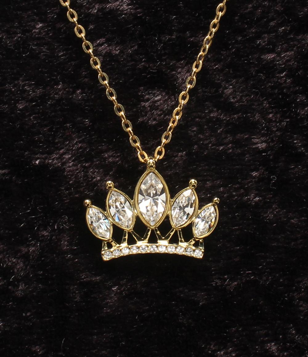 美品 SWAROVSKI ネックレス ティアラモチーフ レディース スワロフスキー