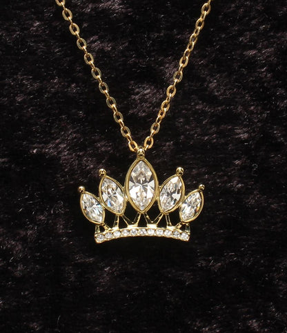 美品 SWAROVSKI ネックレス ティアラモチーフ レディース スワロフスキー
