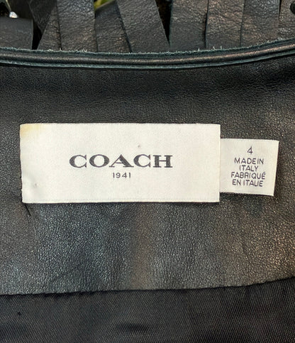 COACH カーブレザー フリンジベスト 86954 レディース SIZE 4 コーチ