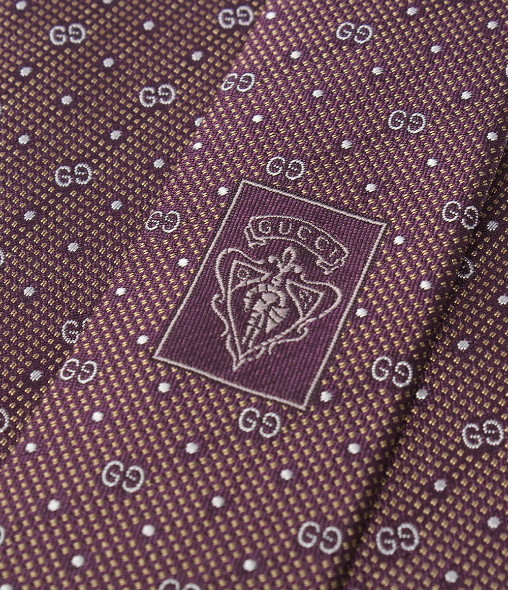 美品 GUCCI ネクタイ シルク100％ GG柄 メンズ グッチ