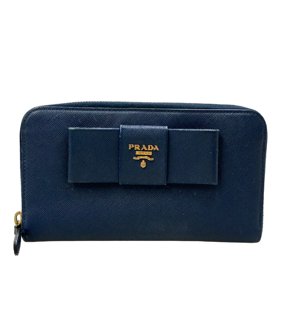 PRADA ラウンドファスナー長財布 レザー レディース プラダ