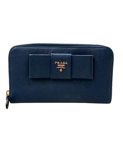 PRADA ラウンドファスナー長財布 レザー レディース プラダ