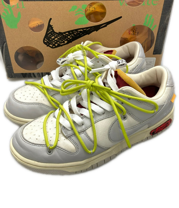 NIKE OFF-WHITE ローカットスニーカー Dunk Low Off-White Lot 8 DM1602-106 メンズ SIZE 27.0 ナイキ オフホワイト