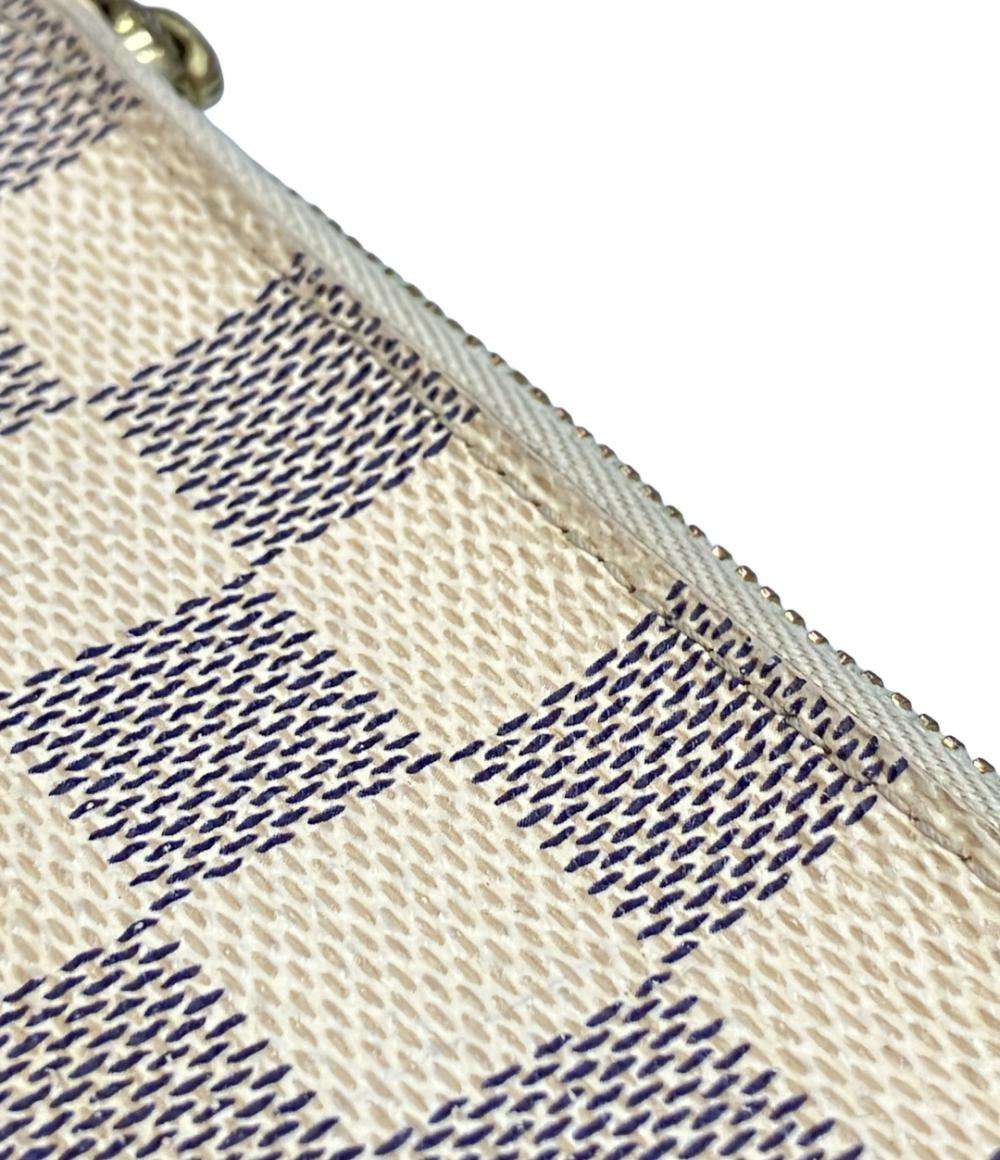 ⭐️LOUIS VUITTON ダミエアズール ポシェットクレ ケース LOUIS VUITTON コインケース キーリング付き ダミエアズール