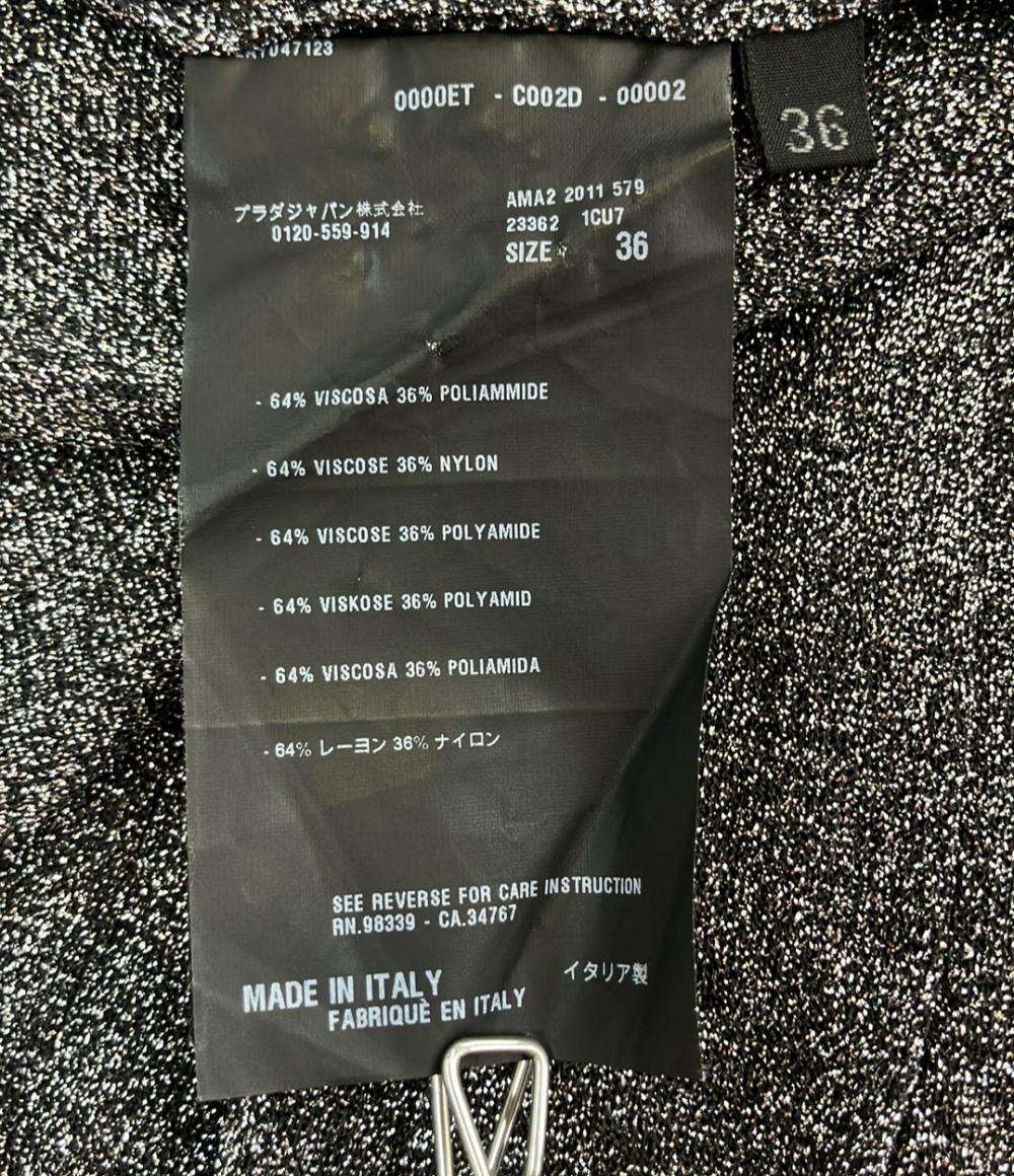 PRADA ノースリーブ プリーツワンピース ラメ レディース SIZE 36 (XS) プラダ