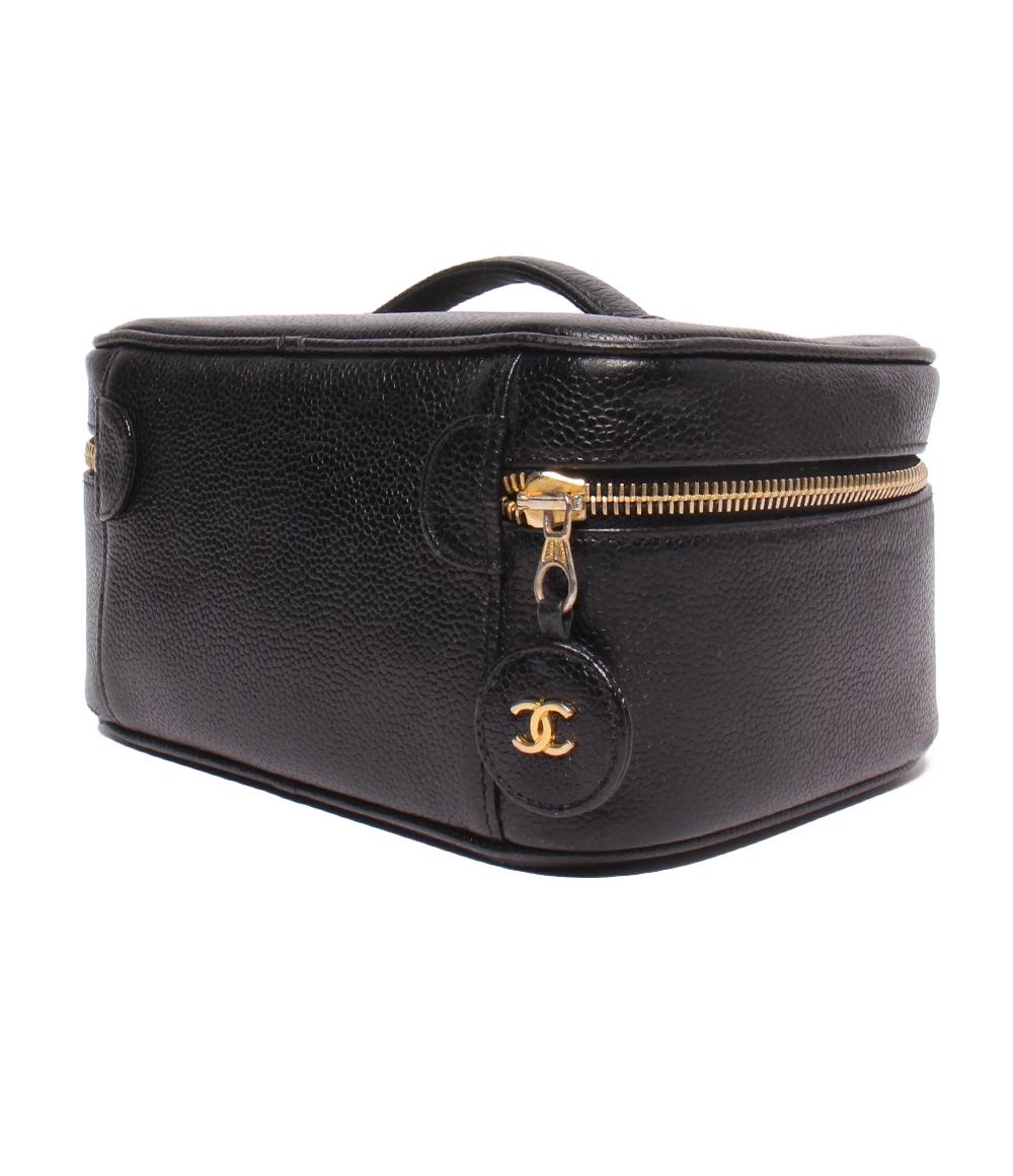 CHANEL バニティバッグ ポーチ ハンドバッグ キャビアスキン ココ