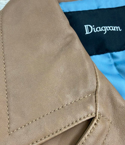 Diagram GRACE CONTINENTAL ダブルライダースジャケット ラムレザー レディース SIZE 38 (S) ダイアグラムグレースコンチネンタル