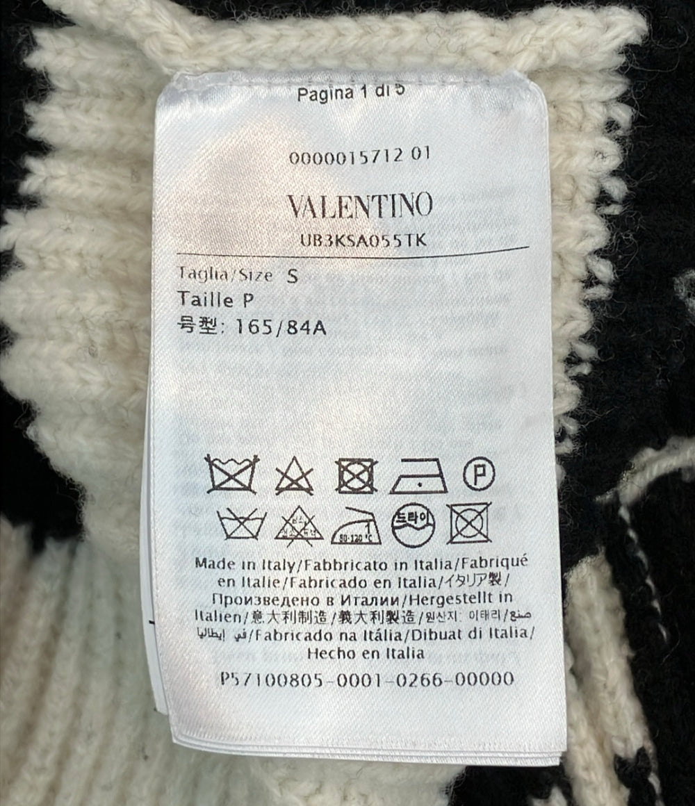 VALENTINO ロゴ ウール ポンチョ レディース SIZE S ヴァレンティノ