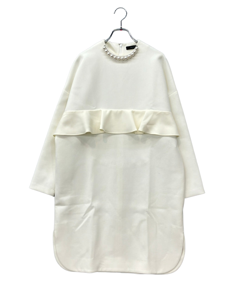 YOKO CHAN 長袖ワンピース フロントラッフルパール 22AW YCD-622-84122 レディース SIZE 36 (S) ヨーコチャン
