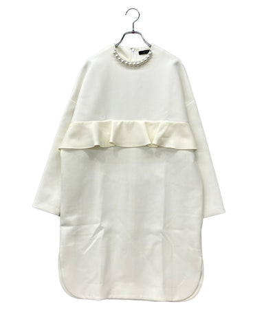 YOKO CHAN 長袖ワンピース フロントラッフルパール 22AW YCD-622-84122 レディース SIZE 36 (S) ヨーコチャン