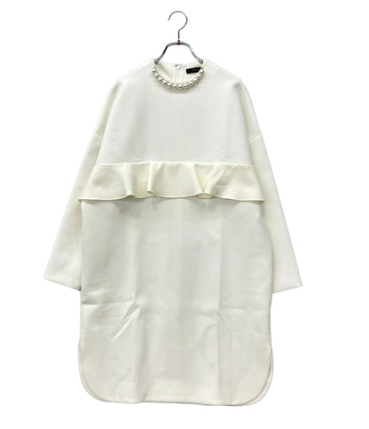 YOKO CHAN 長袖ワンピース フロントラッフルパール 22AW YCD-622-84122 レディース SIZE 36 (S) ヨーコチャン